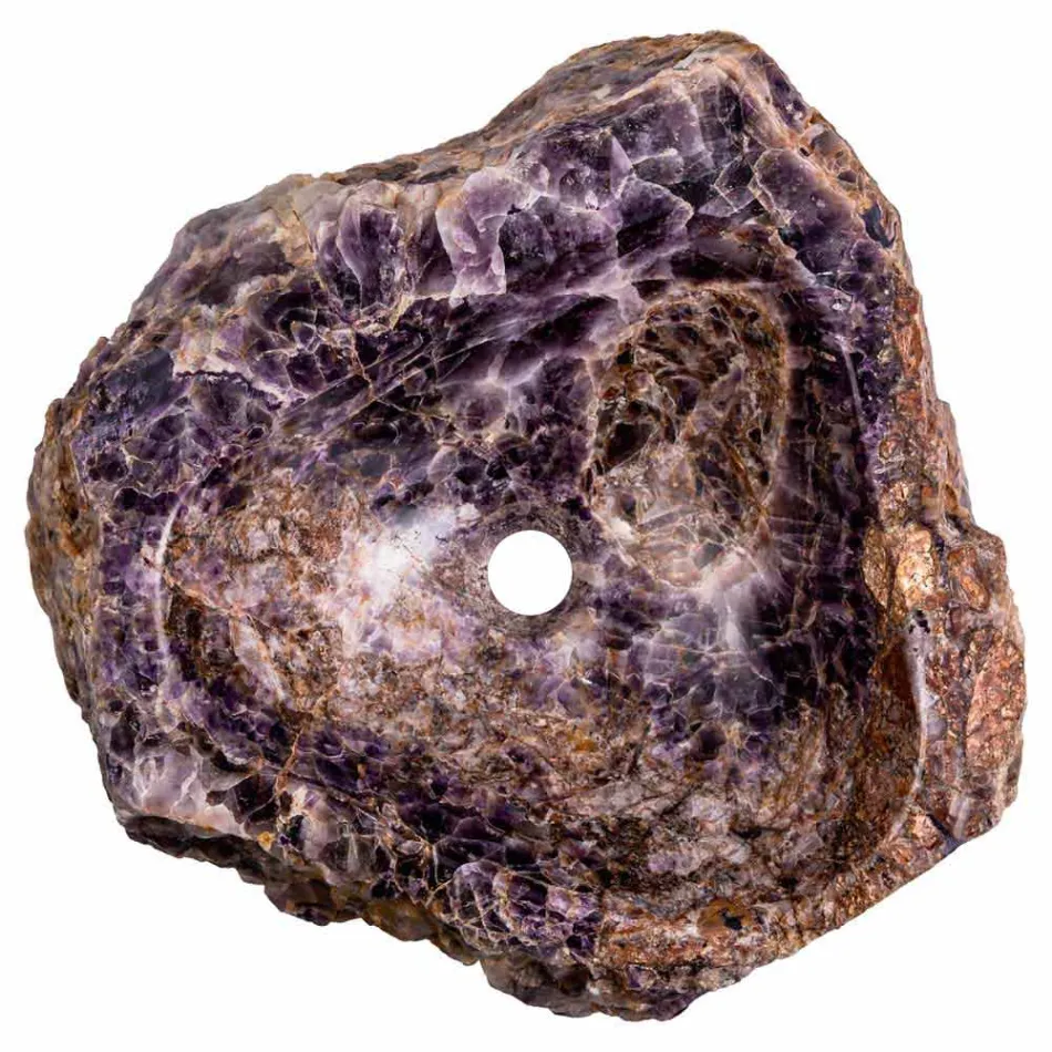 Bordtæppe håndlavet i ametyst sten, Vidor Viadurini