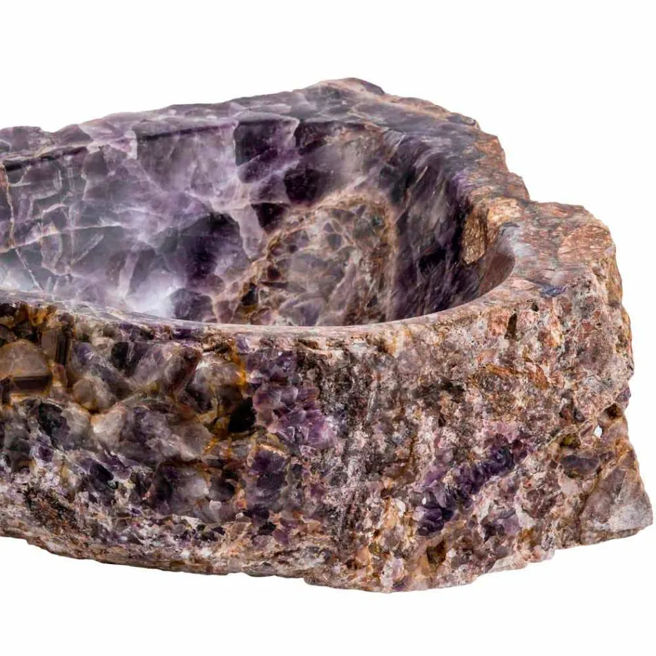 Bordtæppe håndlavet i ametyst sten, Vidor Viadurini