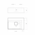 Firkantet moderne bordtæppe lavet i Italien, Lavis Viadurini