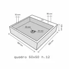 Håndvask Support Square i Basalt Black Ban Viadurini