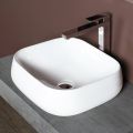 Moderne design hvid keramisk firkantet bordvask - Papavero