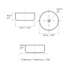 Bordvask lavet af naturjord i forskellige finish - Balance Viadurini