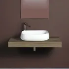 Rektangulær keramisk bordvask med et moderne design - Papavero Viadurini