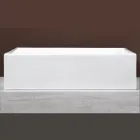 Rektangulær keramisk bordvask med et moderne design - Papavero Viadurini