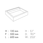 Rektangulær bordplade håndvask i porcelænsstentøj Fremstillet i Italien - Cervia Viadurini
