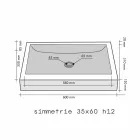 Håndvask Rektangulær Støtte i Natural Stone Grey Satun Viadurini