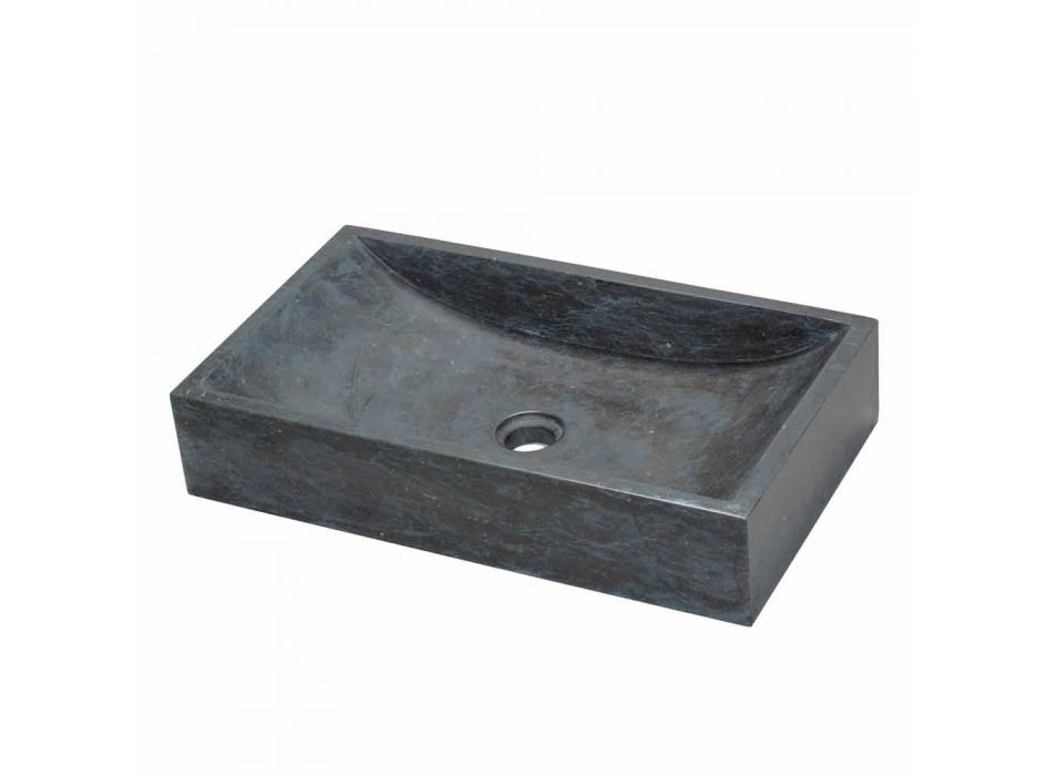 Håndvask support Rektangulær Stone Natural Black Satun Viadurini