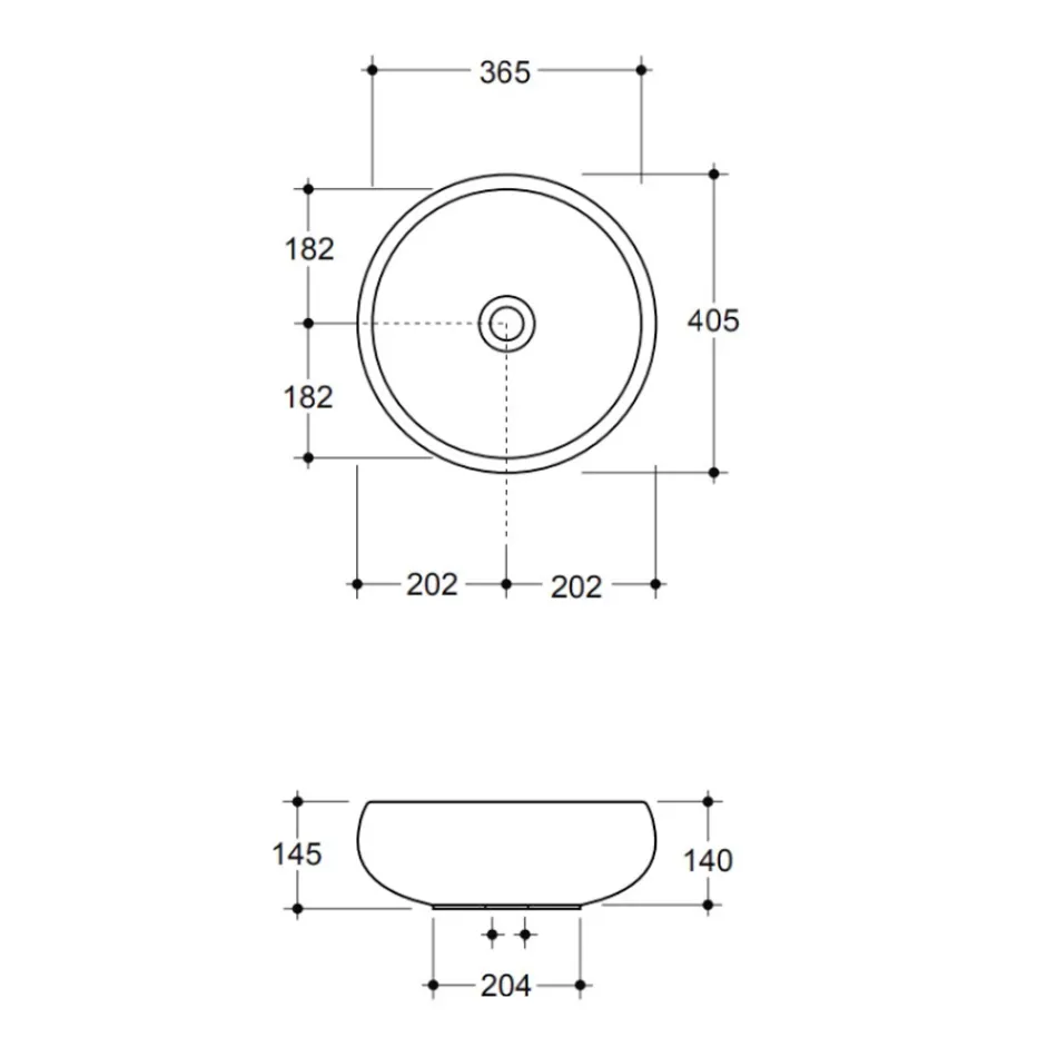 Rund bordplade håndvask i farvet keramik Made in Italy - Skål Viadurini