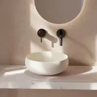 Rund bordplade håndvask i farvet keramik Made in Italy - Skål Viadurini