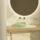 Rund bordplade håndvask i farvet keramik Made in Italy - Skål Viadurini