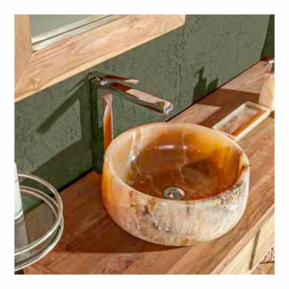 Rund håndvask til bordplade i unikt unikt design - Ramiro Viadurini