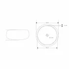 Rund håndvask til bordplade i unikt unikt design - Ramiro Viadurini