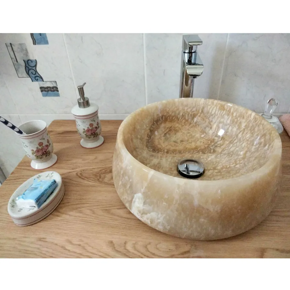 Rund håndvask til bordplade i unikt unikt design - Ramiro Viadurini
