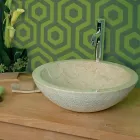 Håndvask support Rotondo Stone Natural Beige Outside Raw Pai Viadurini