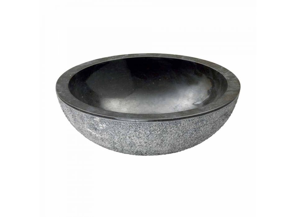 Håndvask support Rotondo Stone-Natural Black Udvendig Raw Pai Viadurini