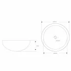 Rund bordhåndvask håndlavet i hvid marmor - linned Viadurini