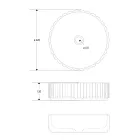 Rund bordplade håndvask lavet af travertin marmor - Cattleya Viadurini