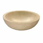 Håndvask Support Round Beige slebet med Udvendig Nusa Viadurini