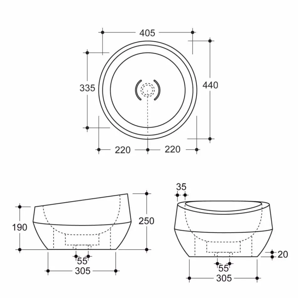 Caiman keramiske runde bordtæppe lavet i Italien Elisa design Viadurini