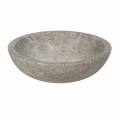 Håndvask grå runde støtte med ekstern poleret Nusa