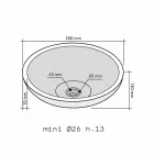 Kali rund basalt sort håndvask Viadurini
