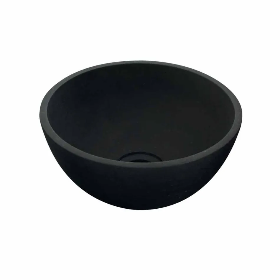 Håndvask support Tondo i Basalt Black Kali Viadurini