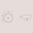 Rund bordvask i blank keramik Fremstillet i Italien - Candito Viadurini