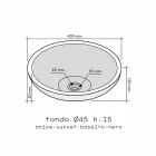 Giava onyx runde bordtæppe Viadurini