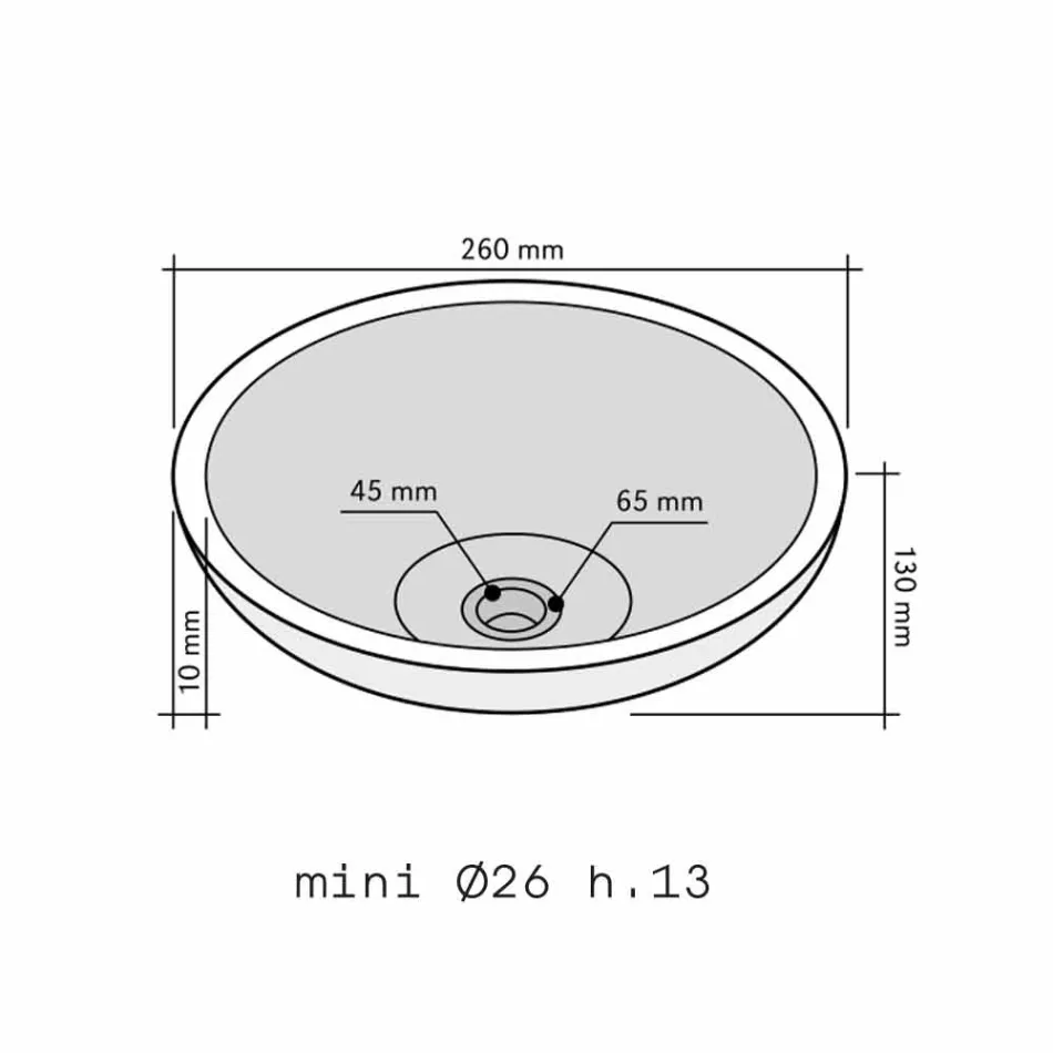 Rund håndvaske i Sula onyx Viadurini