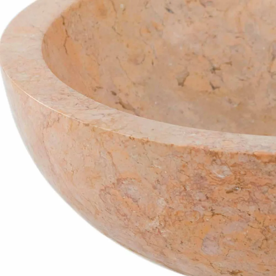 Counter top natursten håndvask Job rød Viadurini