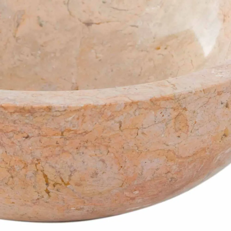 Counter top natursten håndvask Job rød Viadurini