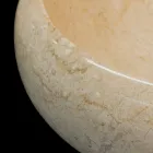 Tæppe rundt natursten håndvask Layla hvid Viadurini