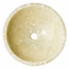 Håndvask rund støtte i honning onyx sten Kilian Viadurini