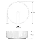 Rund bordplade håndvask i Plissè venetiansk glas Made in Italy - Zirkon Viadurini
