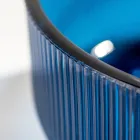 Rund bordplade håndvask i Plissè venetiansk glas Made in Italy - Zirkon Viadurini