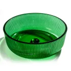 Rund bordplade håndvask i Plissè venetiansk glas Made in Italy - Zirkon Viadurini