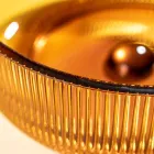 Rund bordplade håndvask i Plissè venetiansk glas Made in Italy - Zirkon Viadurini