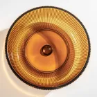 Rund bordplade håndvask i Plissè venetiansk glas Made in Italy - Zirkon Viadurini