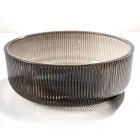 Rund bordplade håndvask i Plissè venetiansk glas Made in Italy - Zirkon Viadurini