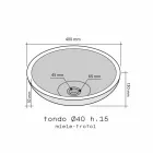 Håndvask support Tondo Honning med Outside Smooth Nusa Viadurini