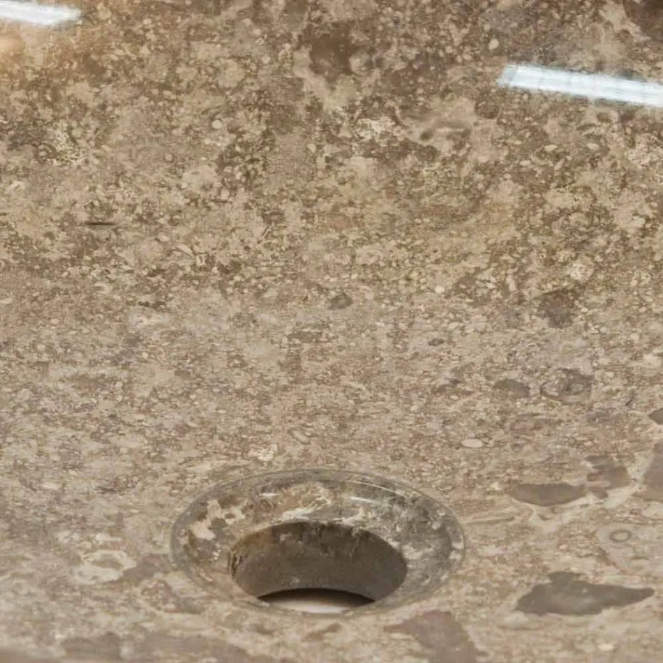 Runde håndvaske, et stykke i Ziva natursten Viadurini