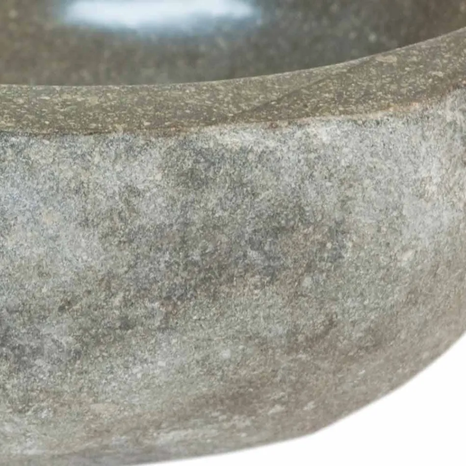 Kai Lille natursten håndvask, unikt stykke Viadurini
