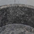 Fritstående cylindrisk håndvask i grå marmor - Cremino Viadurini