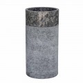 Fritstående cylindrisk håndvask i grå marmor - Cremino
