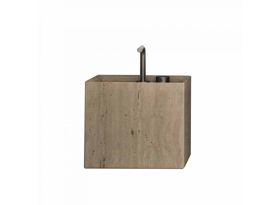 Moderne firkantet høj design bordplade sten håndvask - Farartlav2 Viadurini