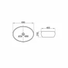 Hvid keramisk oval bordplade lavet i Italien - Bergen Viadurini