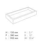 Rektangulær badeværelsesvask i porcelænsstentøj Fremstillet i Italien - Ludmilla Viadurini