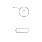 Moderne design fritstående rund håndvask lavet i Italien Dalmine Viadurini