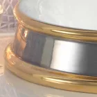 Design semi-forsænket badeværelse vask i ild ler lavet i Italien, Manilo Viadurini