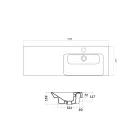 Indbygget og højremonteret håndvask i Maida keramik Viadurini